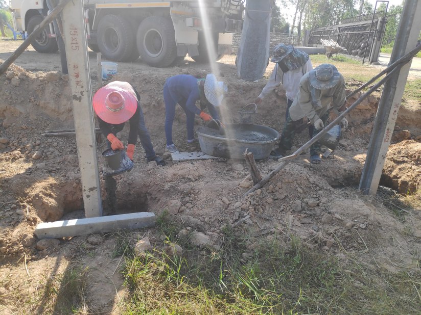 Moving 5 cubic meters of concrete by hand